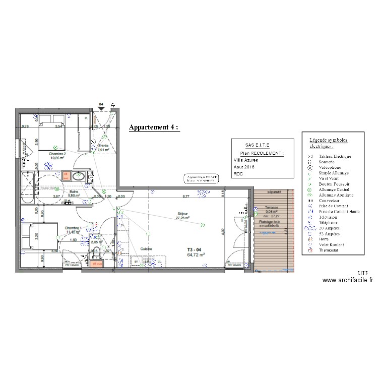 Appartement 4 Villa Azurea RECOLEMENT. Plan de 0 pièce et 0 m2