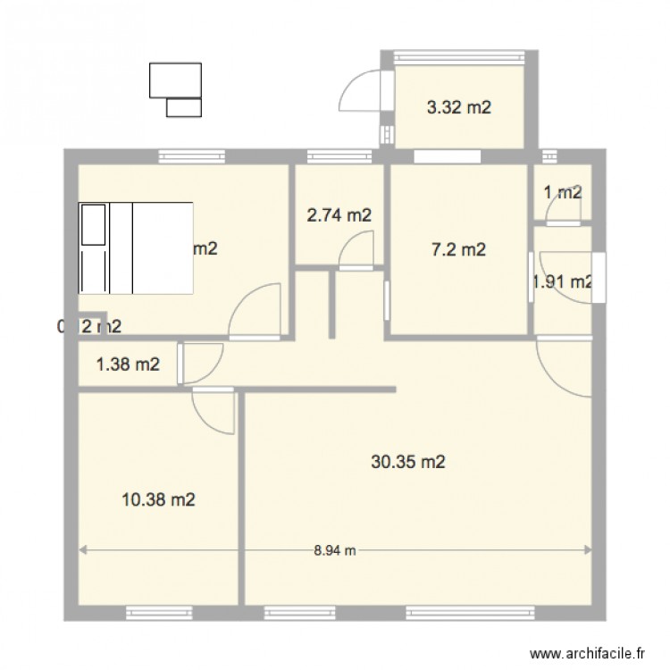 Plan maison Rdc réel . Plan de 0 pièce et 0 m2