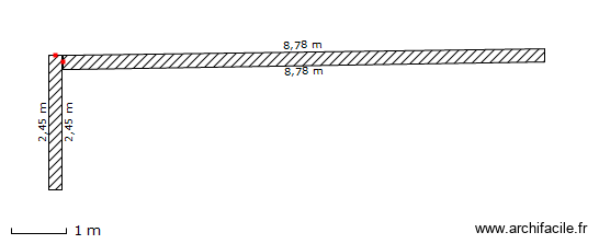 AppartementManet. Plan de 1 pièce et 4 m2