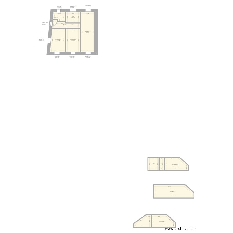 Paul-Dauphin. Plan de 24 pièces et 252 m2