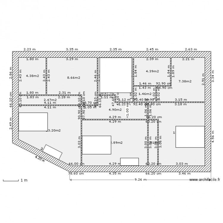 Maison-Arriere-Salon-Central-2quarts-etage. Plan de 0 pièce et 0 m2