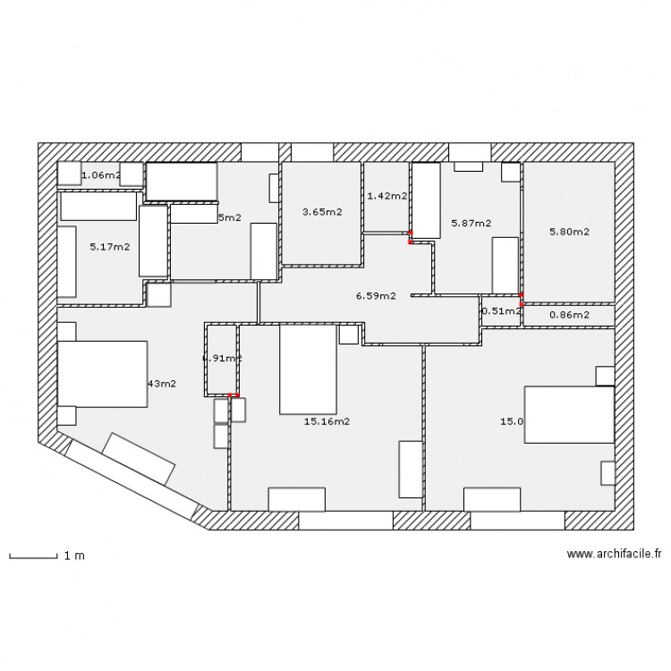 Maison-Arriere-permis-etage2bis. Plan de 0 pièce et 0 m2