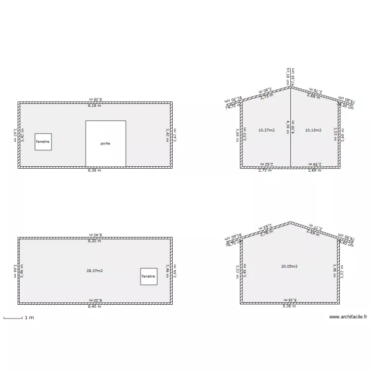 façade en coupe. Plan de façade en coupe. Plan de