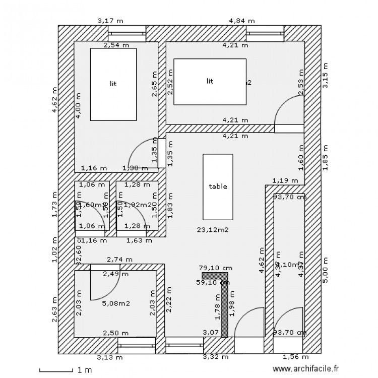 Appartement 1. Plan de 0 pièce et 0 m2