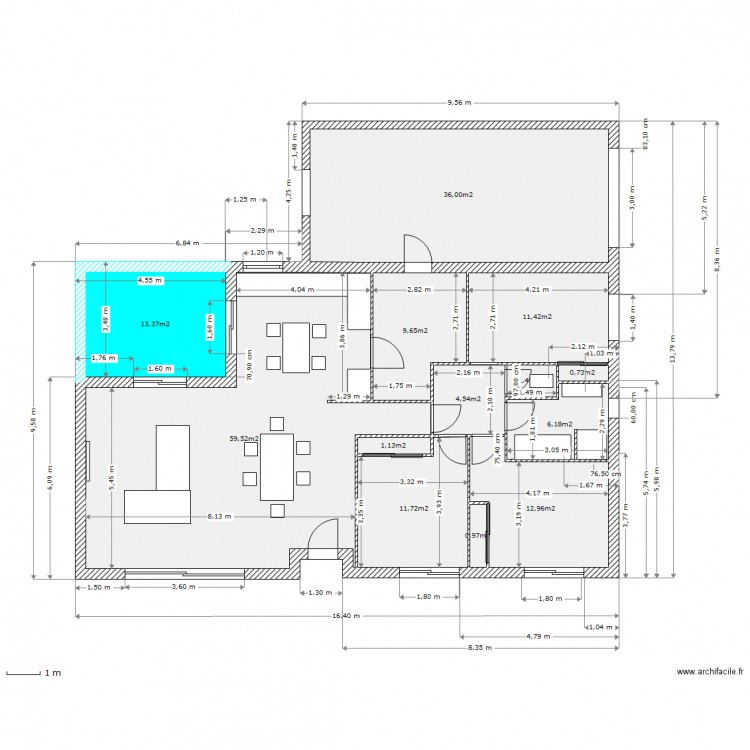 PC5 VUE EN PLAN   maison CABALLUD/LAFITTE 46090 TRESPOUX EXE. Plan de 0 pièce et 0 m2