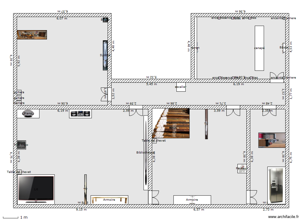chambre mazison moi. Plan de 6 pièces et 190 m2