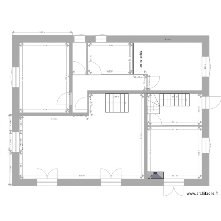LE BUISSO326N DE CADOUIN 4326. Plan de 6 pièces et 95 m2