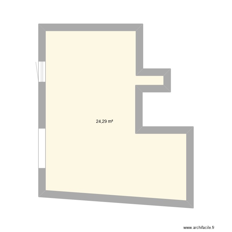 Ste Max2. Plan de 1 pièce et 24 m2