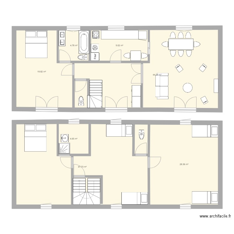 Annexe 3. Plan de 7 pièces et 159 m2