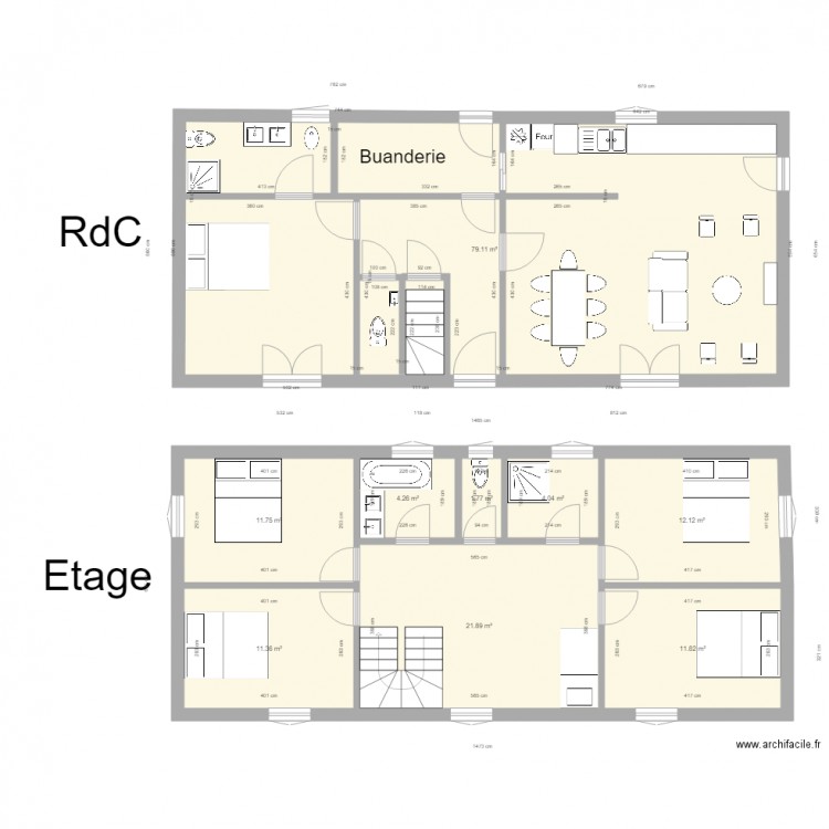 Annexe 12. Plan de 9 pièces et 158 m2