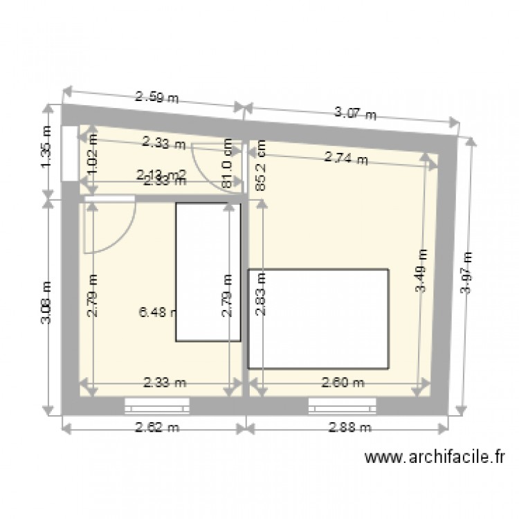 Gorbio camere versione 2. Plan de 0 pièce et 0 m2