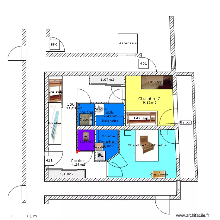 Appartement 411. Plan de Appartement 411. Plan de