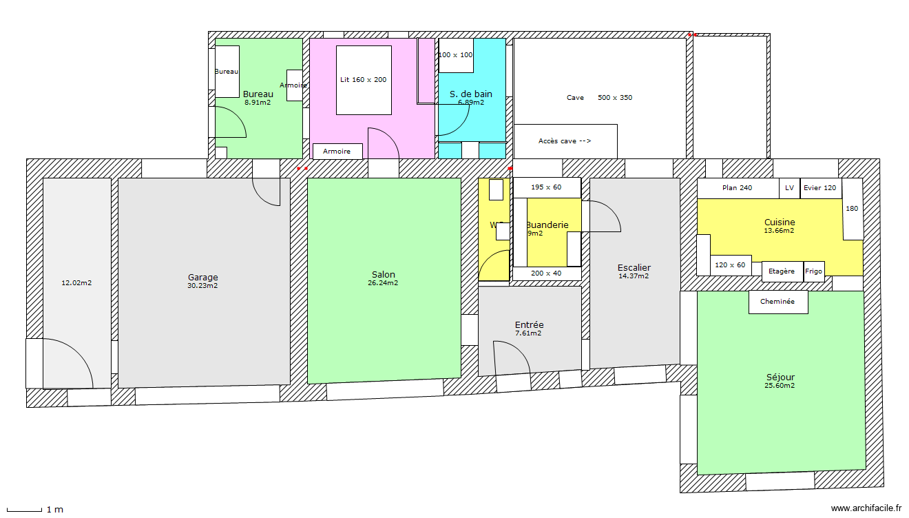 Chamberthaud RC Projet 3. Plan de 11 pièces et 167 m2