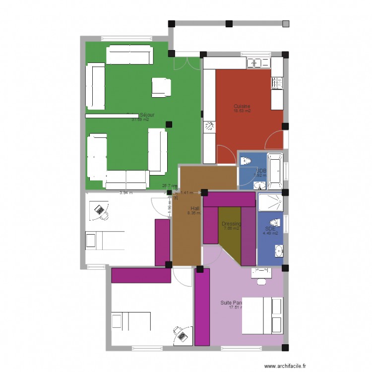 Projet étage Fourti 07032015 version finale. Plan de 0 pièce et 0 m2
