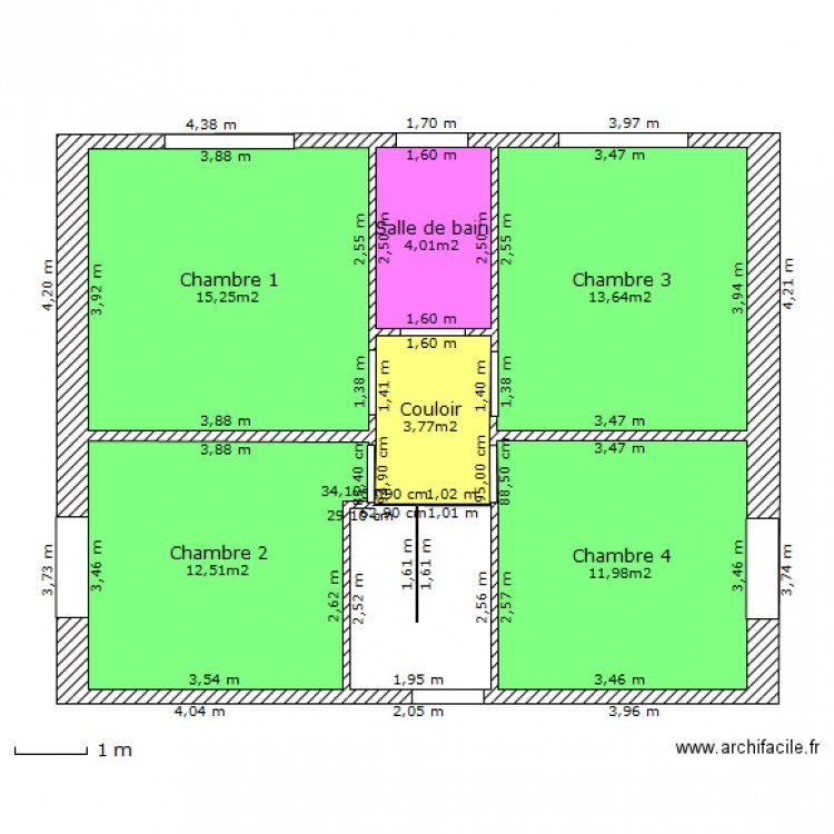 Habitation principale actuelle étage. Plan de 0 pièce et 0 m2