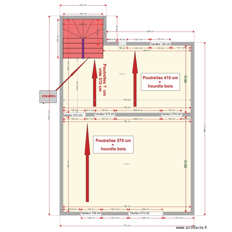 LOT A Plancher haut 1er Etage 25 11 2019. Plan de 0 pièce et 0 m2