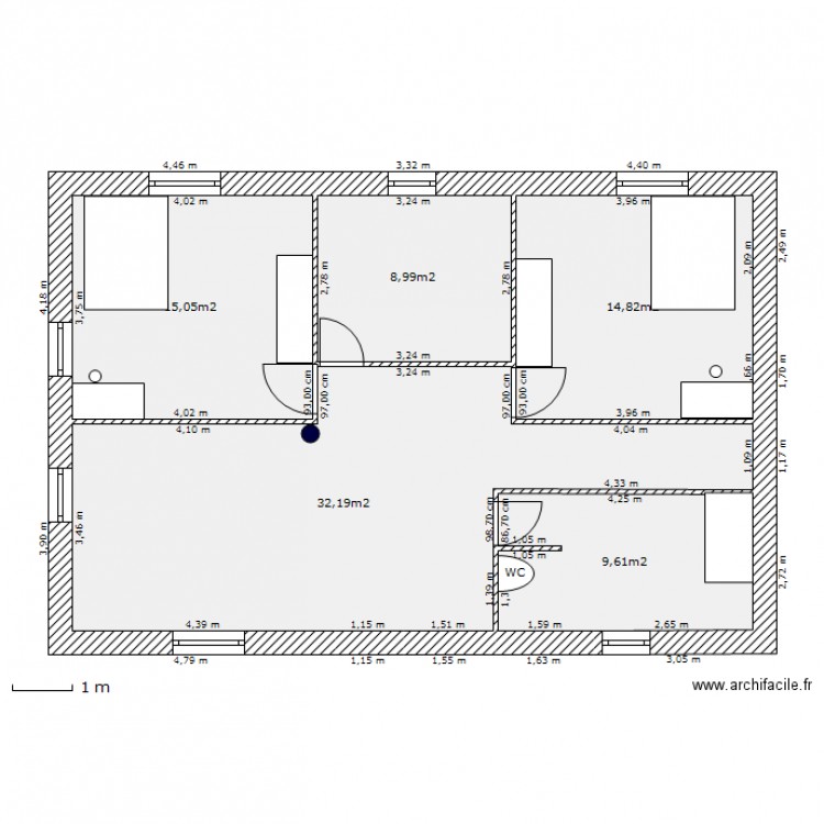 plan de maison 81m2