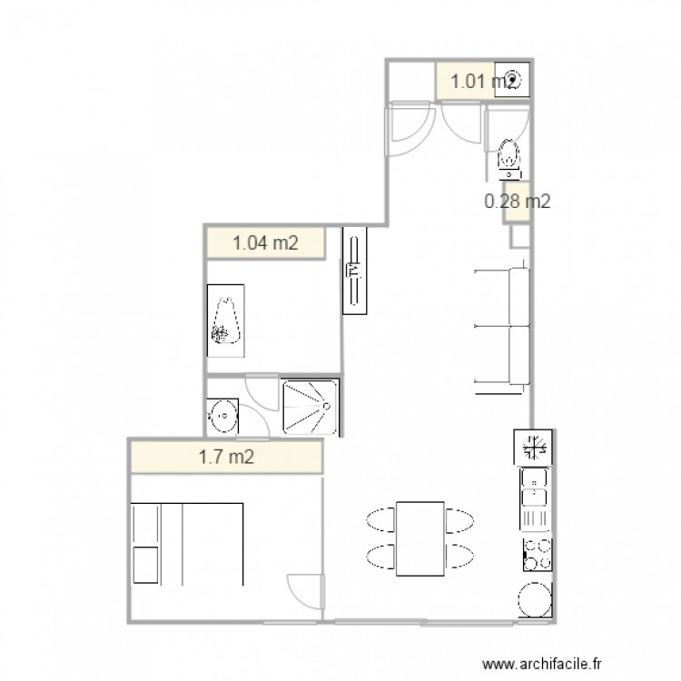 20150811 wc entrée et veranda cuisine. Plan de 0 pièce et 0 m2