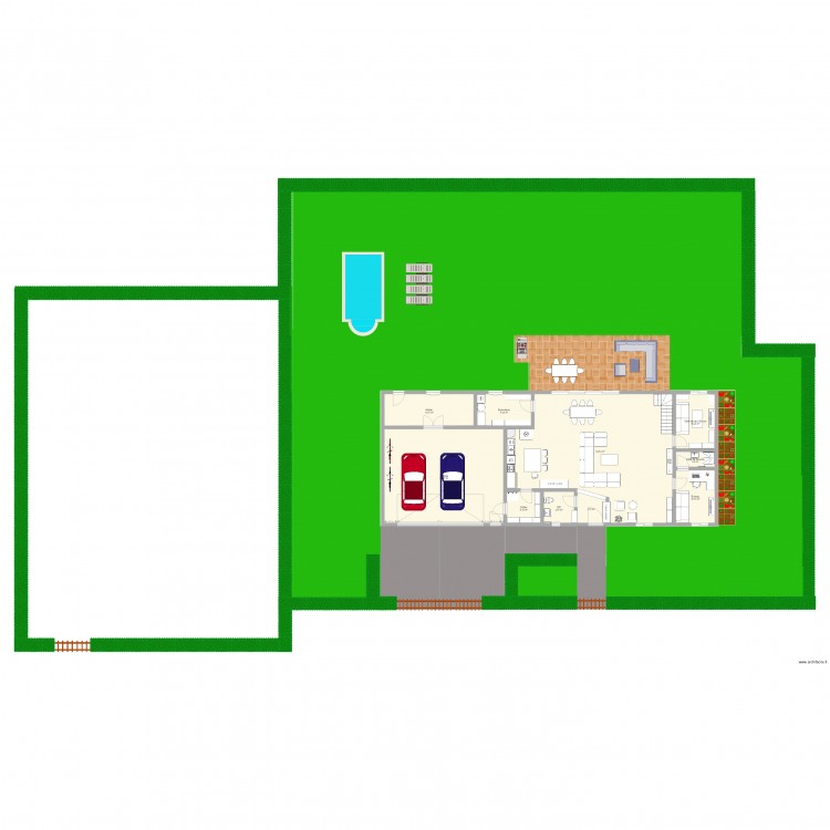 Projet maison RdC. Plan de 0 pièce et 0 m2