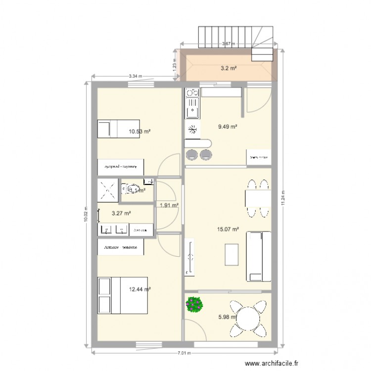 Appartement 70 M2 Haut. Plan de 0 pièce et 0 m2