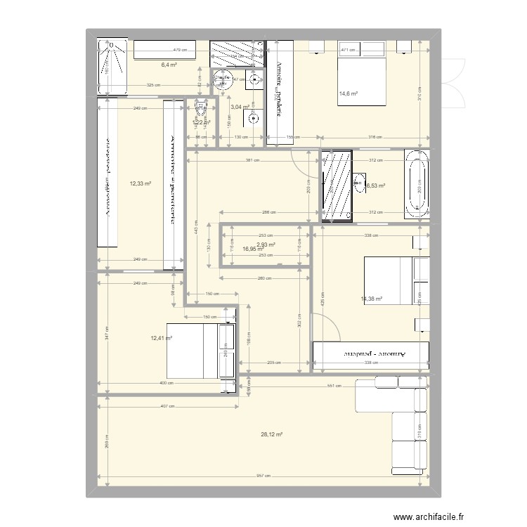 FABREGA V2. Plan de 19 pièces et 209 m2