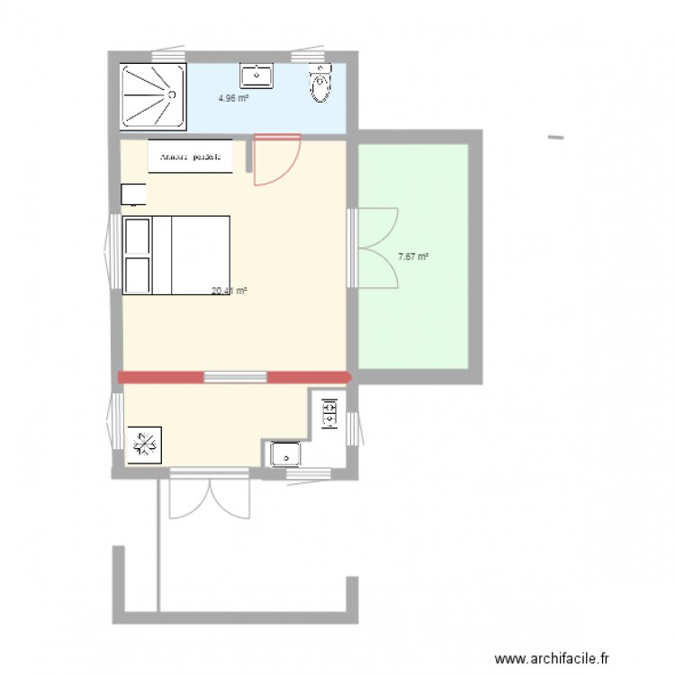 kiki papou extention  bungalow. Plan de 0 pièce et 0 m2