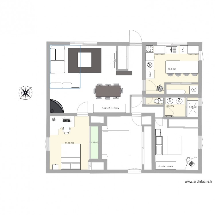 maison plan 1 2016 . Plan de 0 pièce et 0 m2