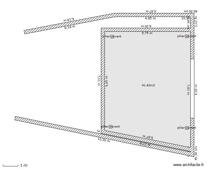 ABRI 2. Plan de 1 pièce et 42 m2