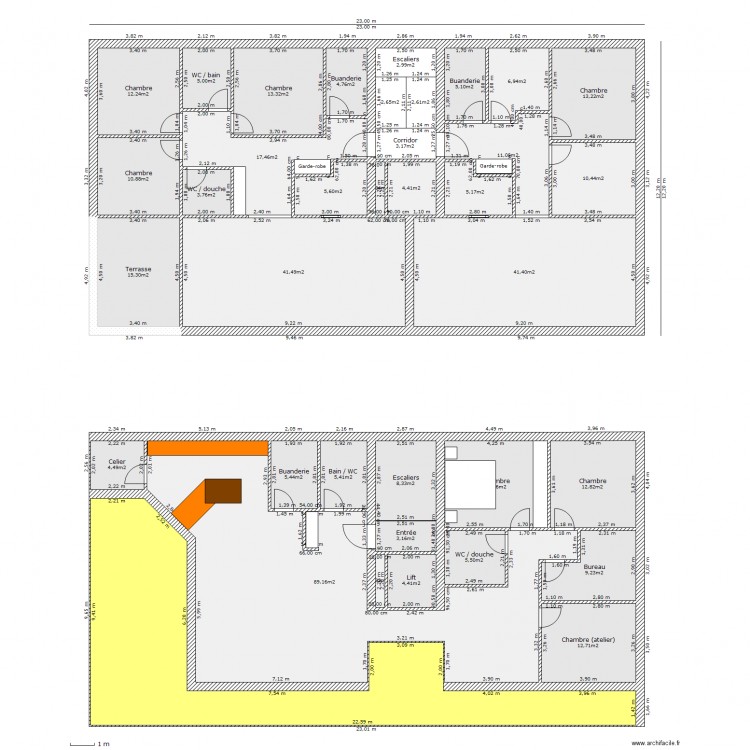 NEW Loveresse rez 4.5 et 3.5   attique. Plan de 0 pièce et 0 m2