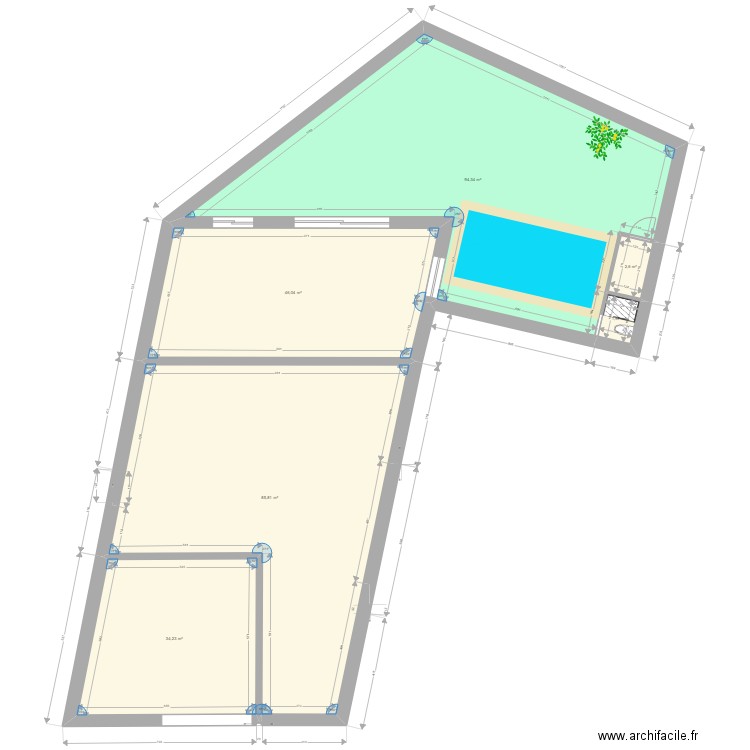 grange opoul toiture 2. Plan de 15 pièces et 476 m2