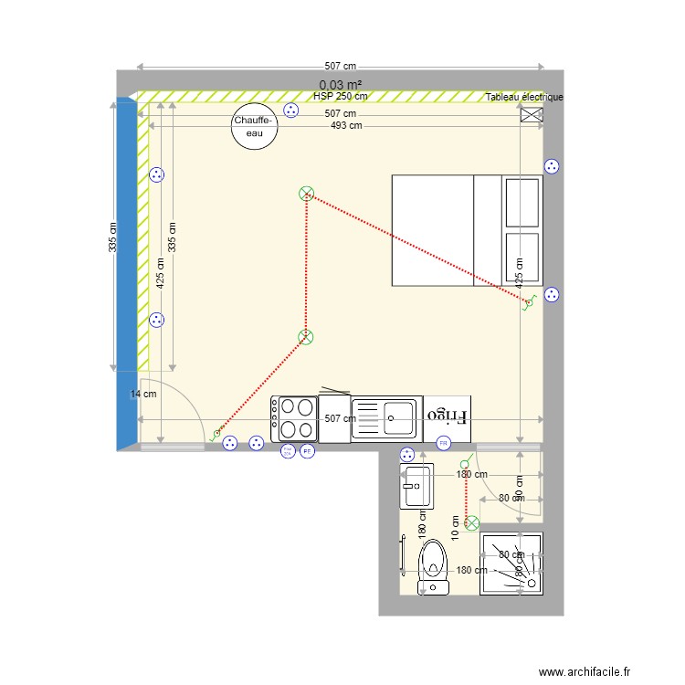 SCI FUMEY - APPART 1 - BLOIS. Plan de 3 pièces et 24 m2