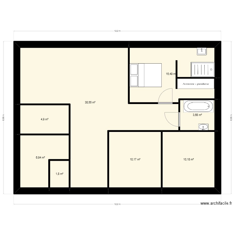 new maison 2024. Plan de 8 pièces et 92 m2
