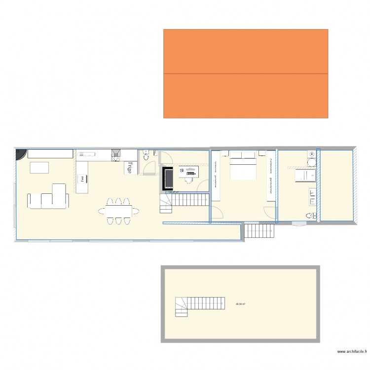 Maison avec extension AG 102017. Plan de 0 pièce et 0 m2