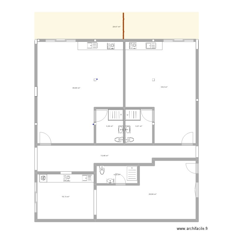 Plan Villa ST PIERRE POJET 2. Plan de 9 pièces et 194 m2