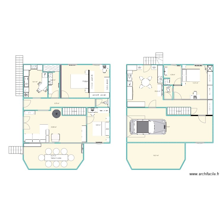 Maison St Xandre 3. Plan de 16 pièces et 197 m2