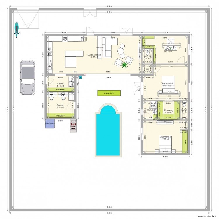 Projet maison neuve Pujol 04. Plan de 0 pièce et 0 m2