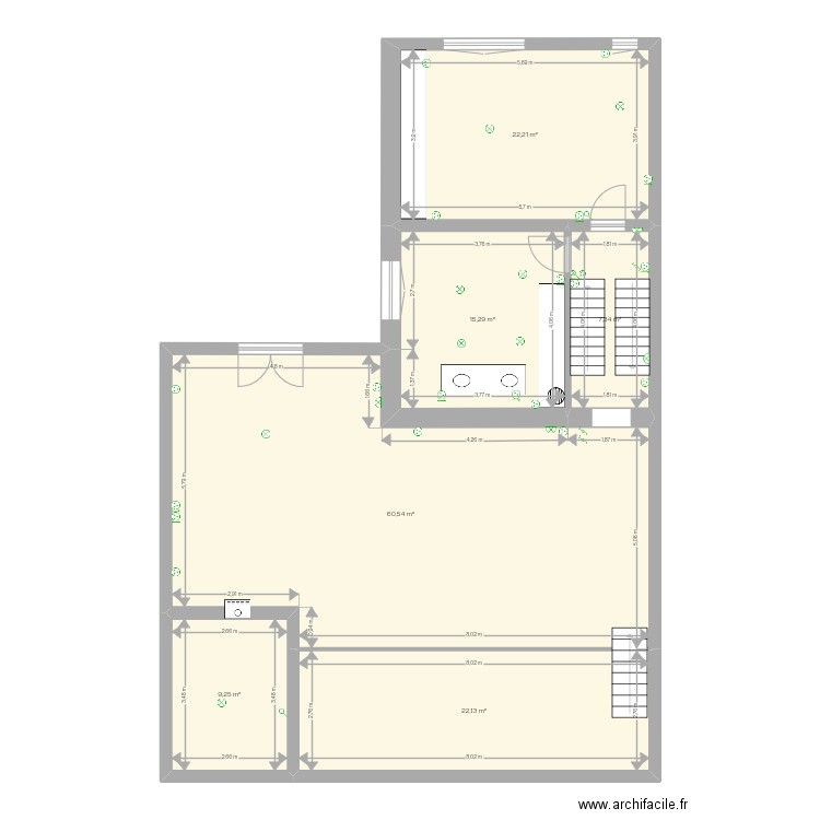 Maison projet. Plan de 6 pièces et 137 m2