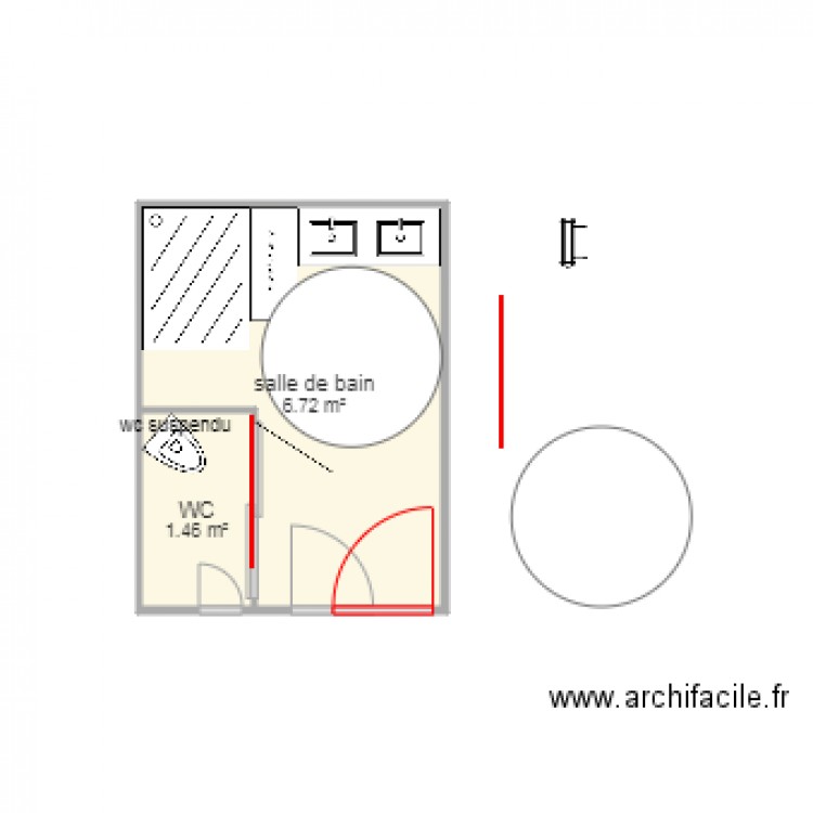 sdbwc rustiques projet 2. Plan de 0 pièce et 0 m2