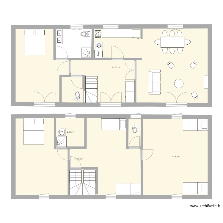 Annexe 5. Plan de 4 pièces et 153 m2