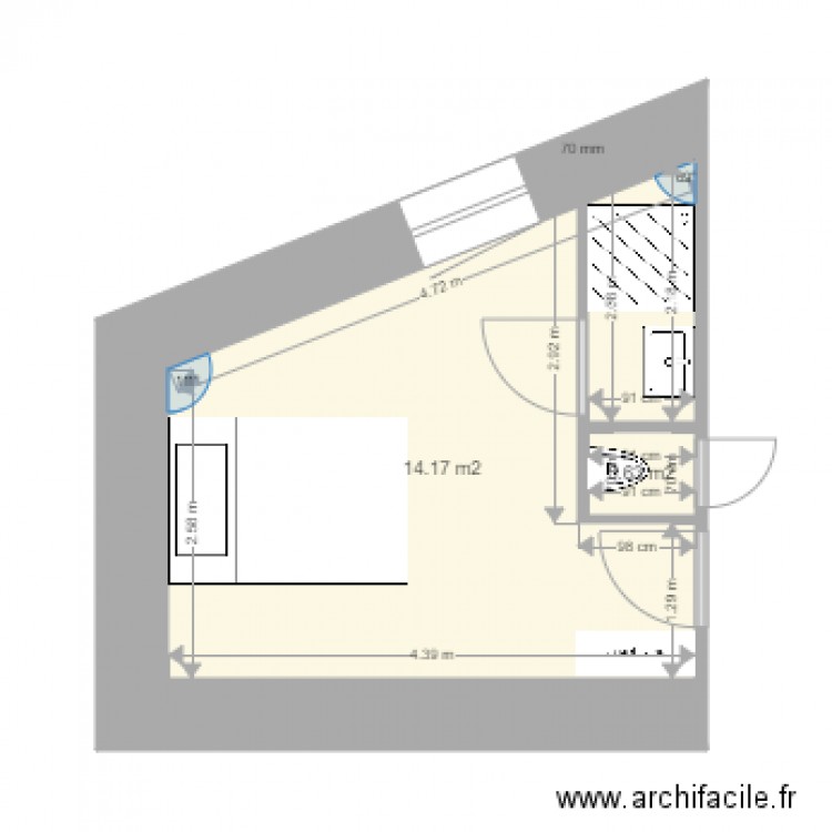 Chambre Aouste EDL. Plan de 0 pièce et 0 m2