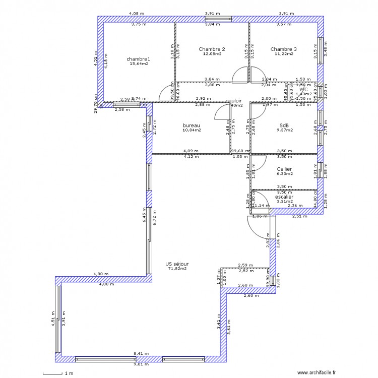 plan villa OFFREDI / BERNAD. Plan de 0 pièce et 0 m2