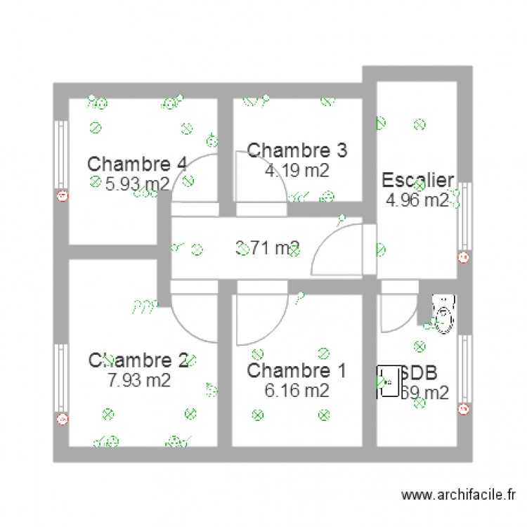  1er étage maison arcueil 2. Plan de 0 pièce et 0 m2