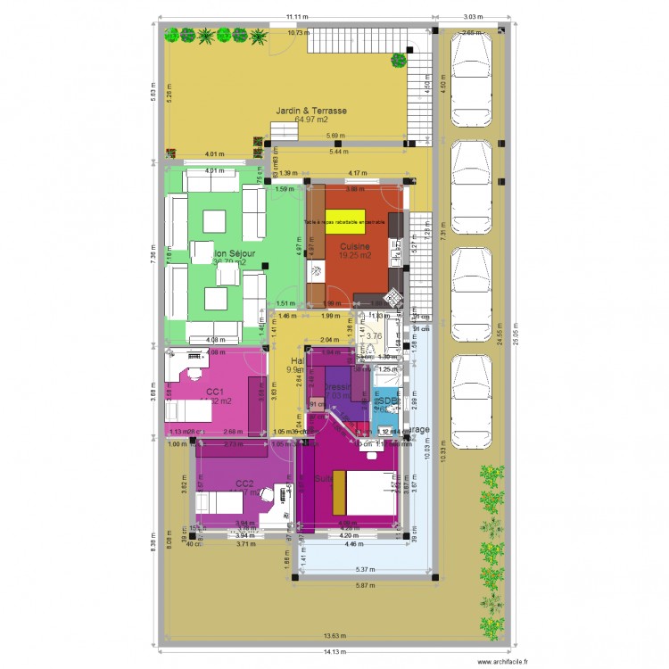 Projet étage Fourti 31032015 modification cuisine. Plan de 0 pièce et 0 m2
