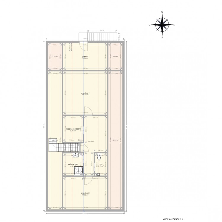 aménagement étage mairie. Plan de 0 pièce et 0 m2