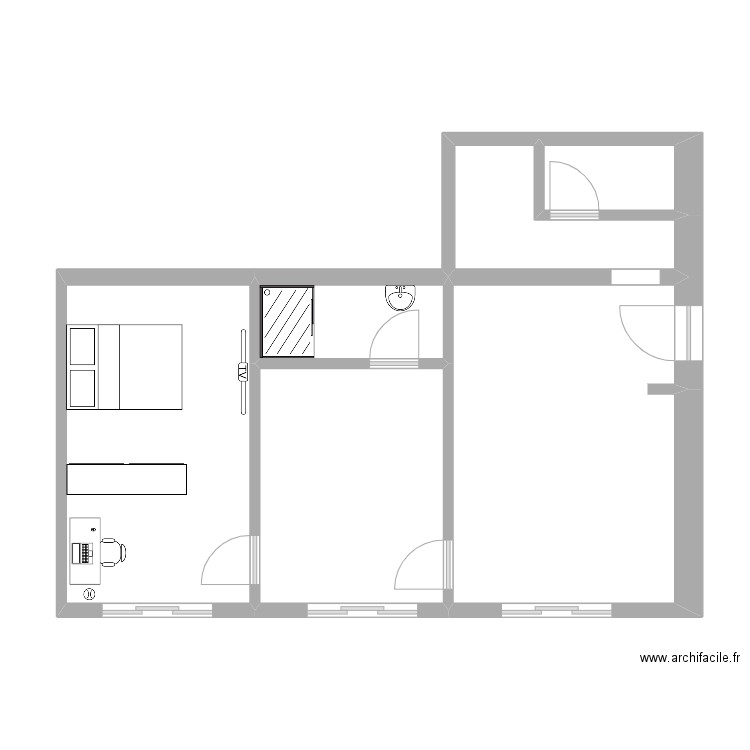 airbnb 3 laetitia. Plan de 6 pièces et 56 m2