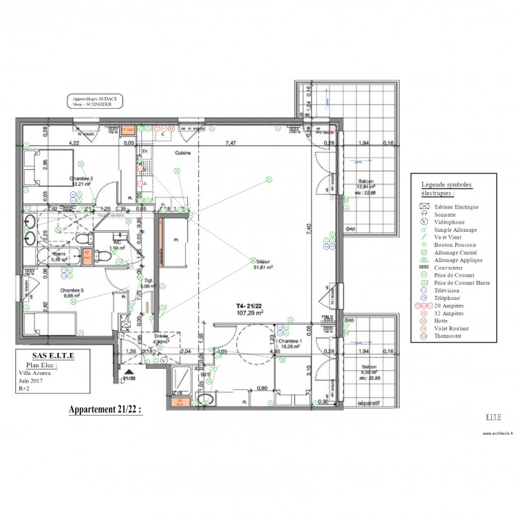 Appartement 9 Villa Azurea. Plan de 0 pièce et 0 m2