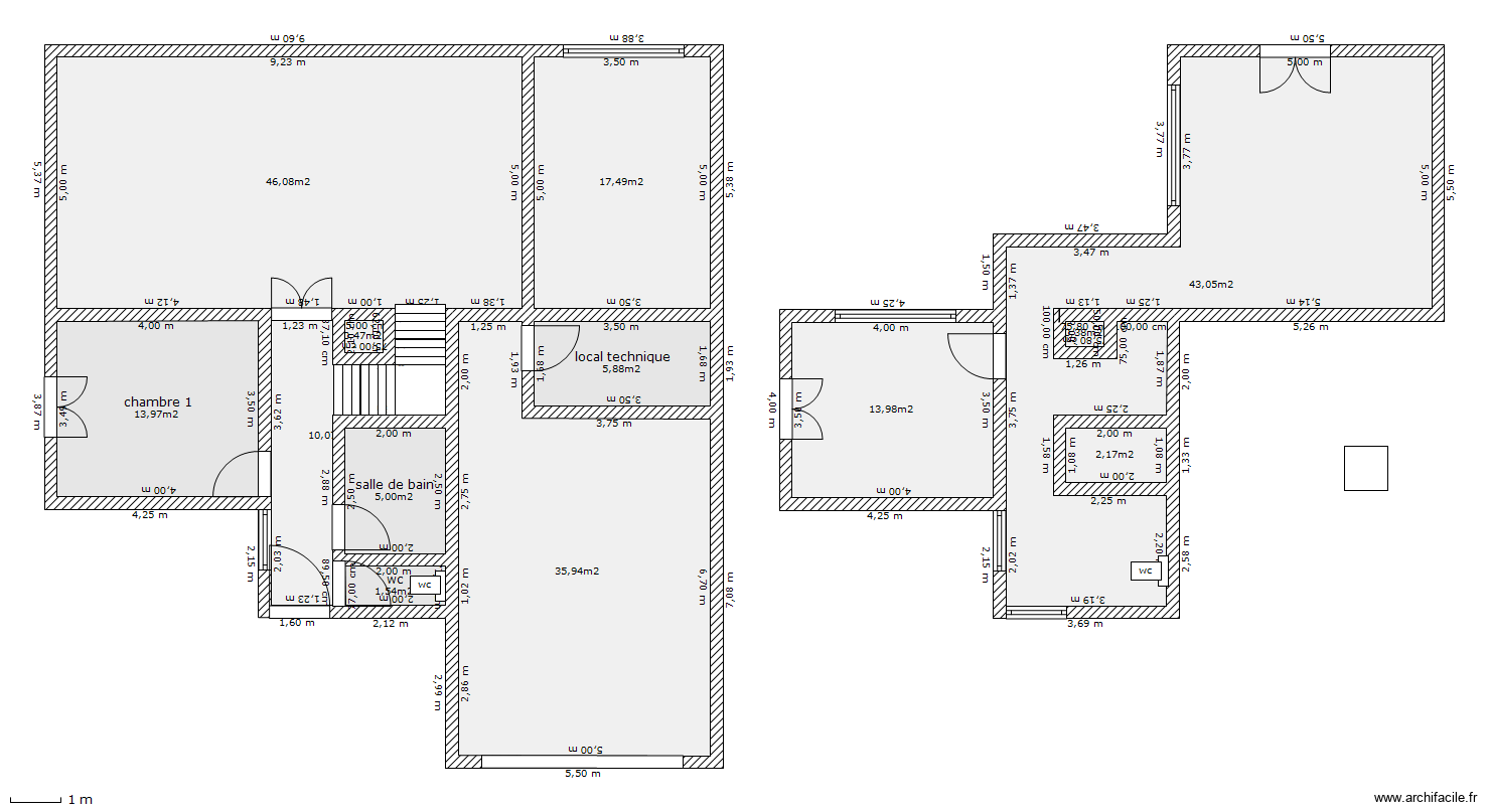 projet maison bbc. Plan de 13 pièces et 196 m2