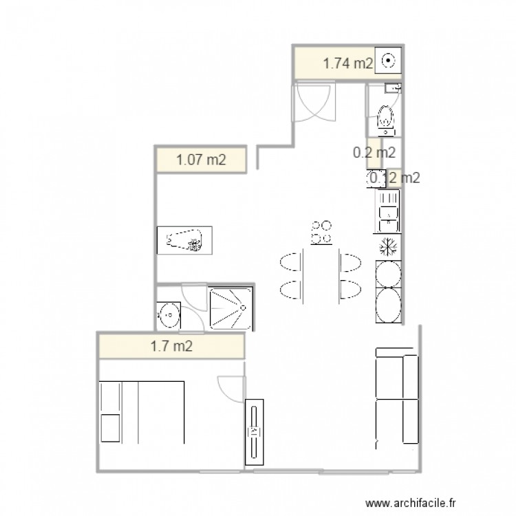 20150827 wc entrée et salon veranda. Plan de 0 pièce et 0 m2