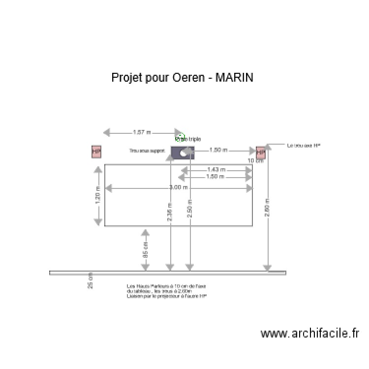 Installation OEREN2 Tableau 3m. Plan de 0 pièce et 0 m2