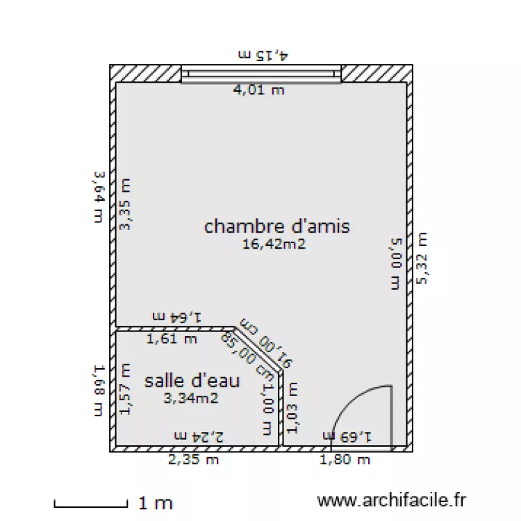 chambre d'amis. Plan de chambre d'amis. Plan de